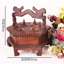 东南亚风实木菱形6格首饰盒 泰国木制工艺的精致优雅之选